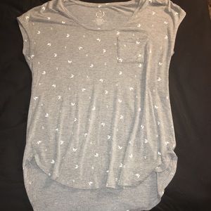 Maurices Gray Sail Boat Tshirt/tank